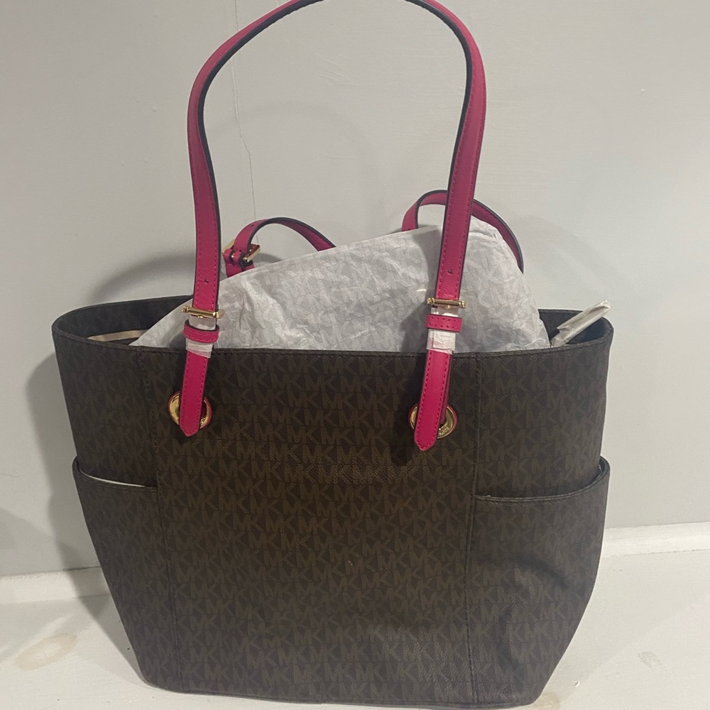 Michael Kors brown and pink purse! Never used!